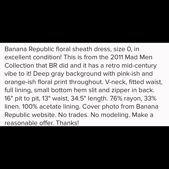 Banana Republic Madmen Dress - Picture 8 of 8